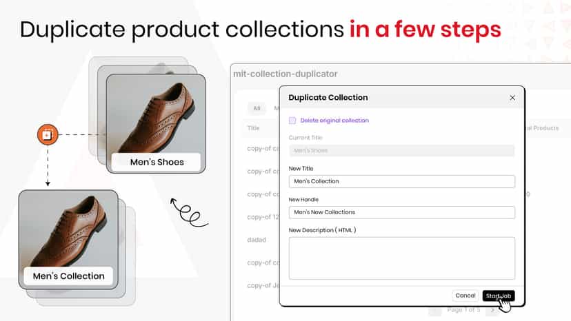 Duplicate collections in a few steps