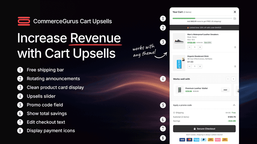 Increase Revenue with CommerceGurus Cart Upsells