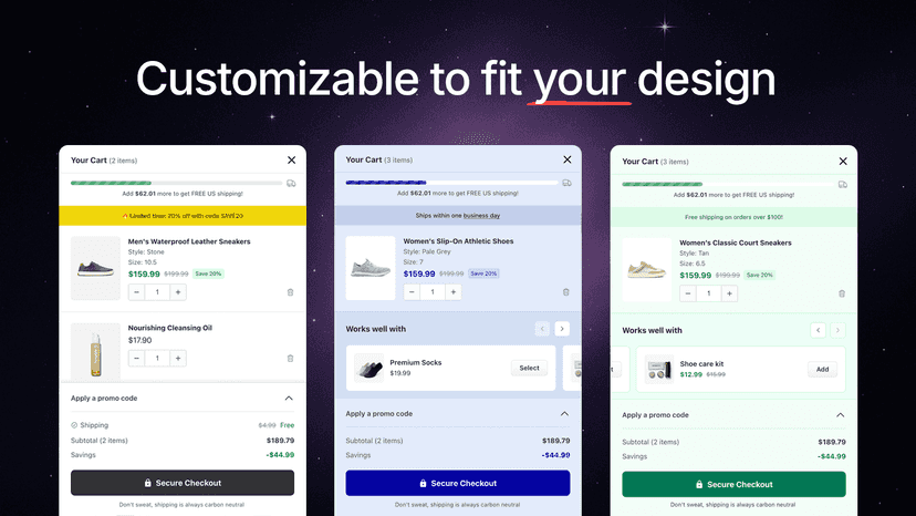 Customizable to fit your design