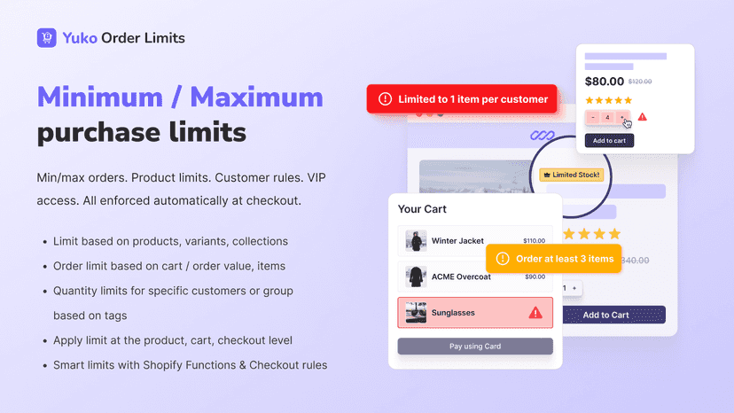 Minimum purchase quantity
