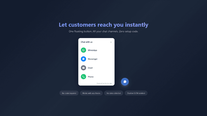 Let customers reach you instantly