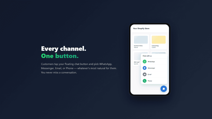 Integrate all channels in one button
