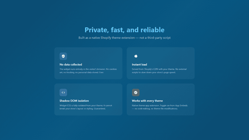 Private fast and reliable