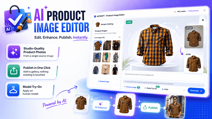 AICRAFT - AI PRODUCT IMAGE EDITOR