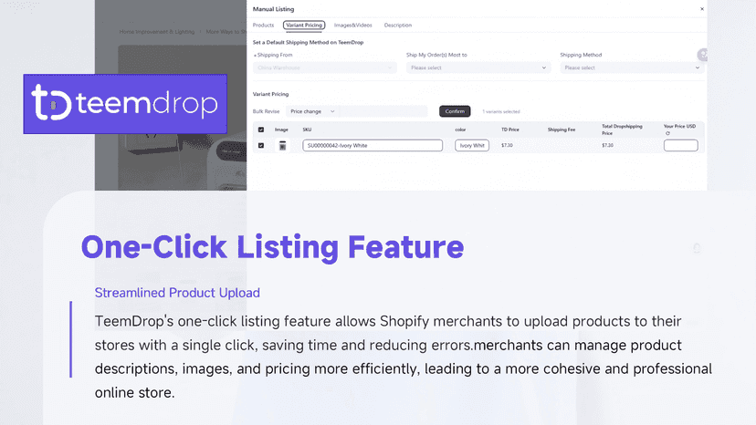 One-Click Listing Feature