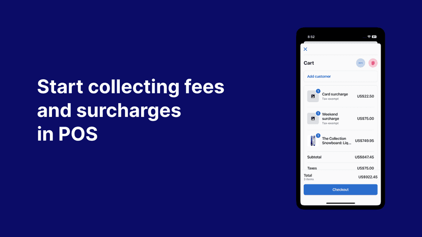 Start collecting fees and surcharges in POS