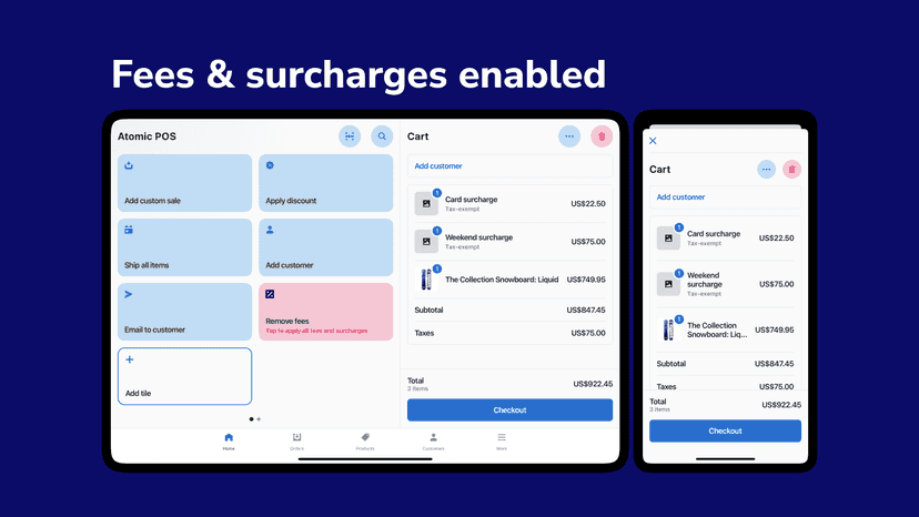 Fees & surcharges enabled
