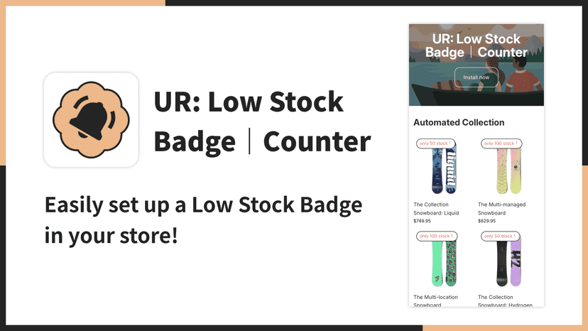 Easily set up a Low Stock Badge in your store!
