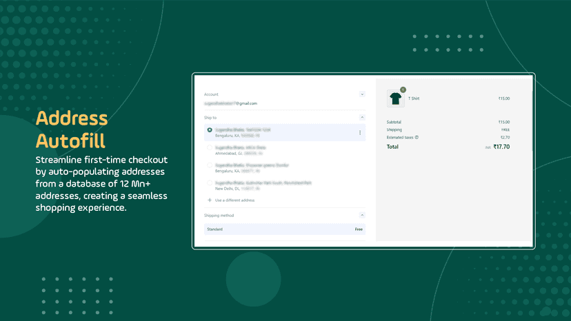 Auto-fill addresses