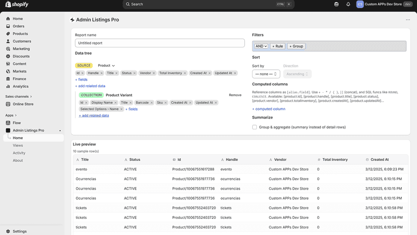 Complex query builder