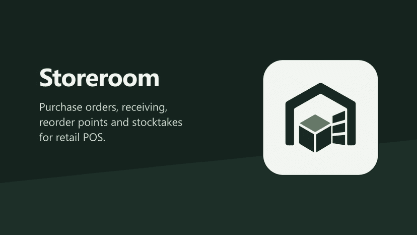 Storeroom: purchase orders and stocktakes for retail POS