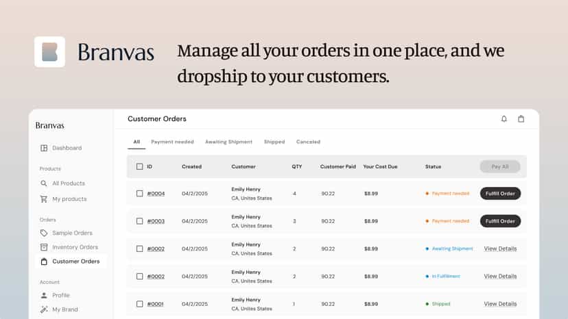Manage customer order in one place.