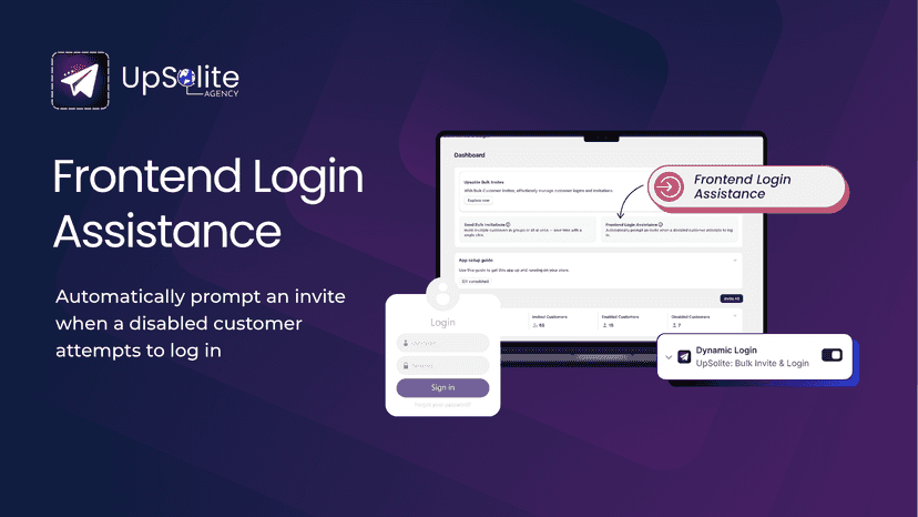 Automatically prompt an invite when a disabled customer login.