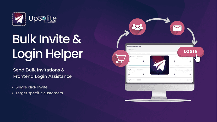 Send Bulk Invitations & Frontend Login Assistance.