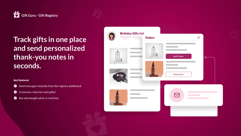 Track gifts in one place and send personalized thank-you notes