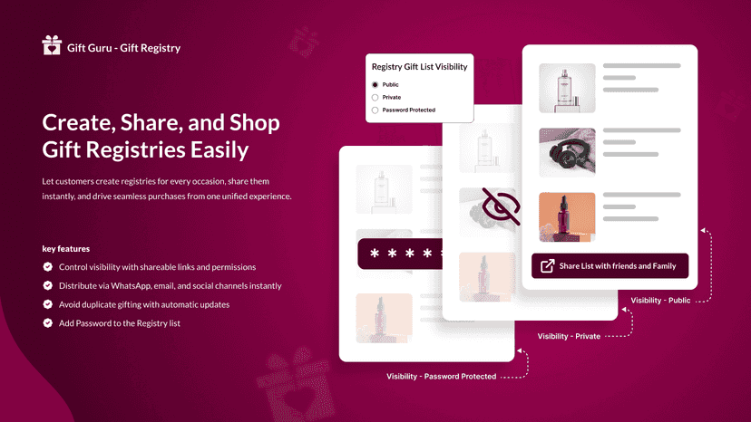 Create, Share, and Shop Gift Registries Easily