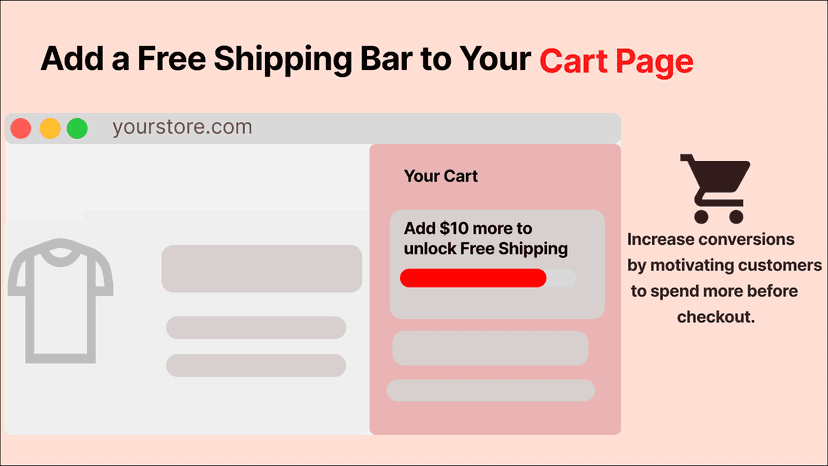 Add a free shipping bar to your cart