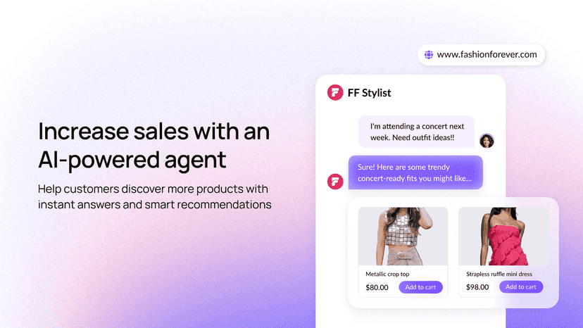Chat interface showing Kaily recommending outfits