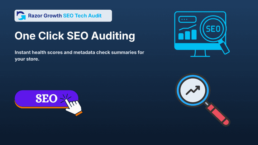 Promotional banner for one-click metadata audit of your store.