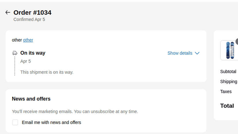 WINGBOX Customer Tracking Link