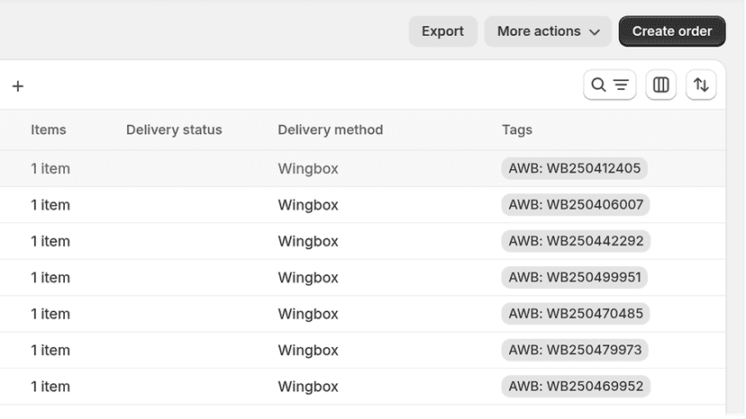 WINGBOX Automatic AWB Generation