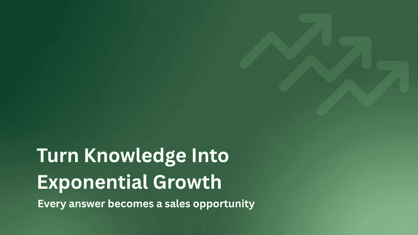 Growth arrows icon with text on knowledge and sales