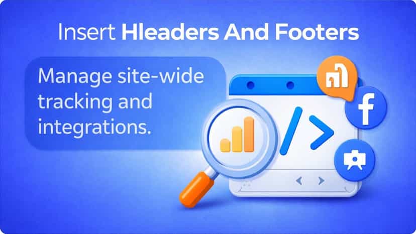 Manage tracking and custom code without editing theme