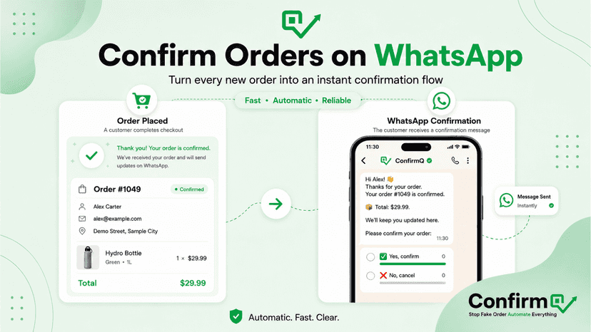 Send WhatsApp order confirmation messages automatically