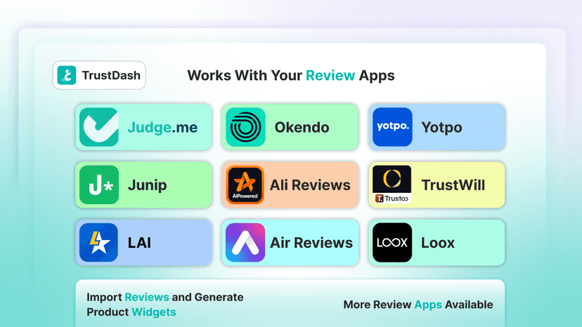 TrustDash connects product reviews from popular review apps