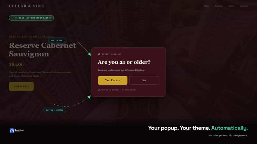 Doorman - Adapts your theme by default without any design work