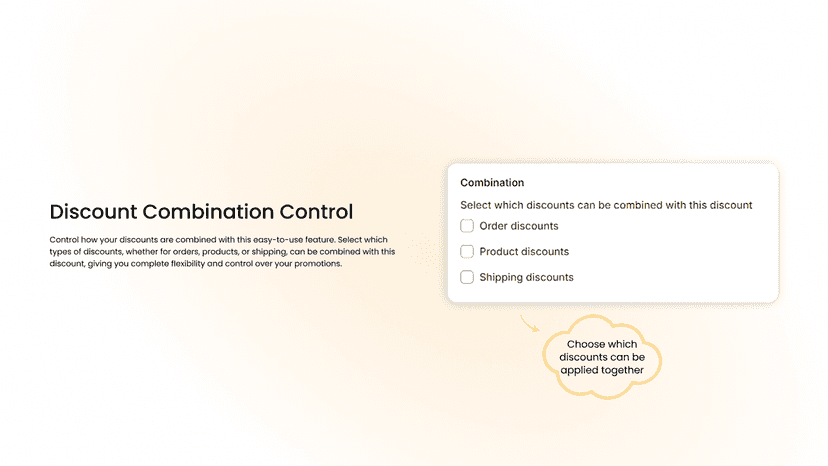 Control discount combinations and stacking behavior for bundles