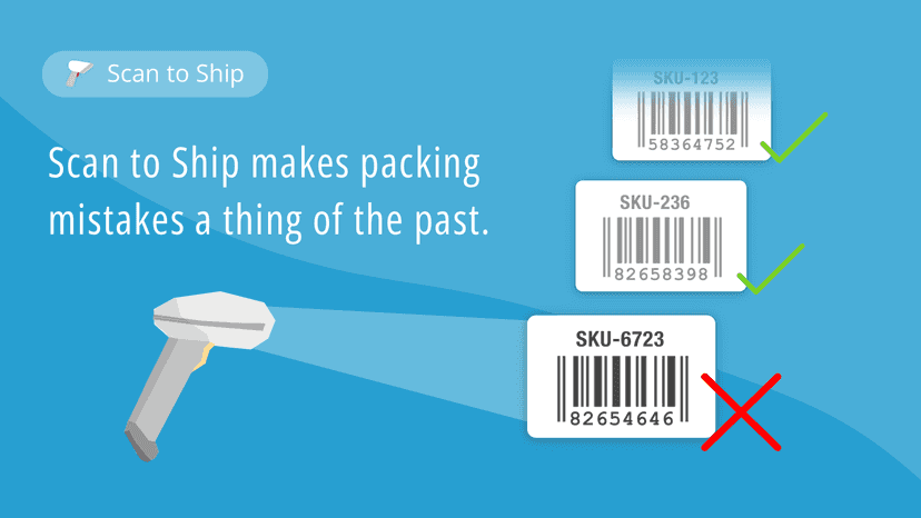 Scan to Ship makes packing mistakes a thing of the past.