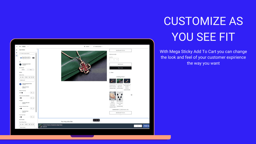 customizable button that stays on screen