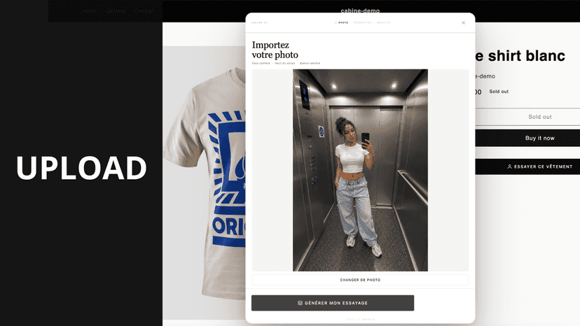 Upload d'une photo client
