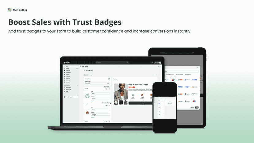 Trust badge homepage