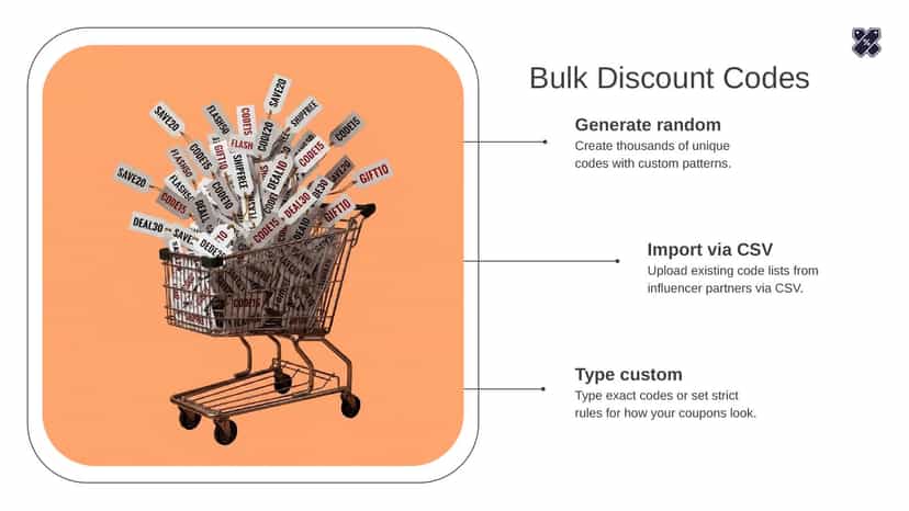 Generate bulk discount code for Shopify.