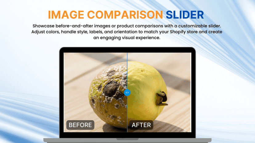 Before after comparison slider