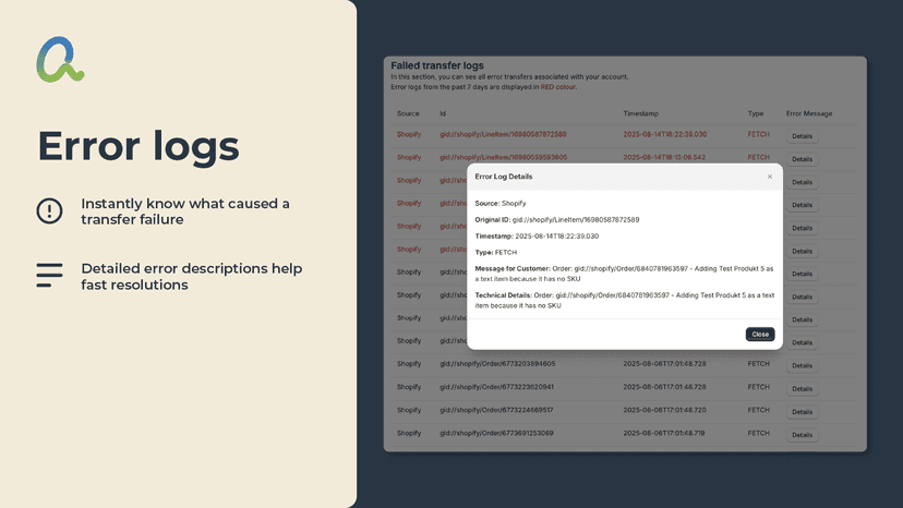 Shopify Czech accounting integration mPOHODA