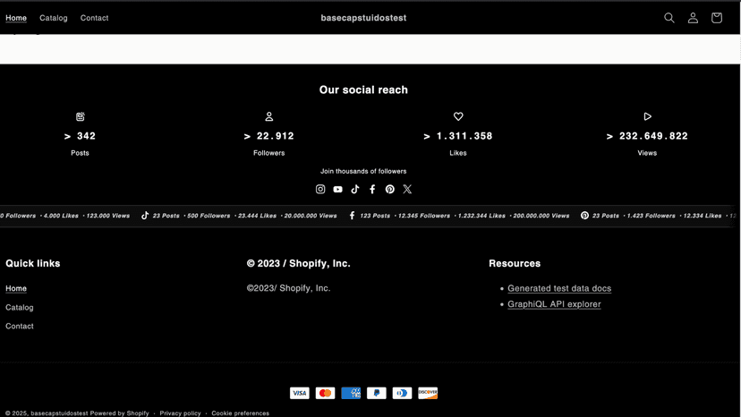 Footer - Social Media Counter