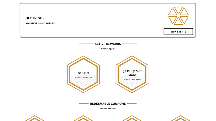 Customer Loyalty Page