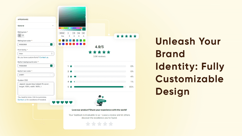 Fully Customizable Design on Product Reviews App