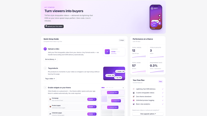 Lexora Shoppable Videos Homepage