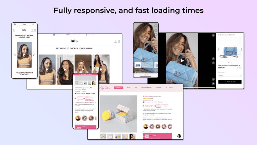 Fully responsive player, and fast loading times