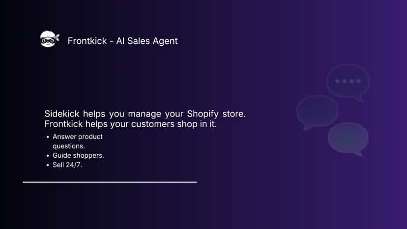 Frontkick AI shopping assistant for Shopify stores