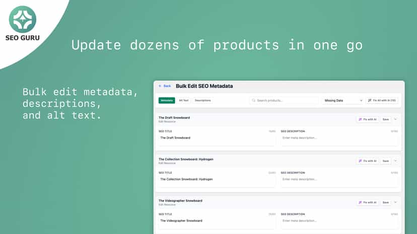 Update dozens of products in one go