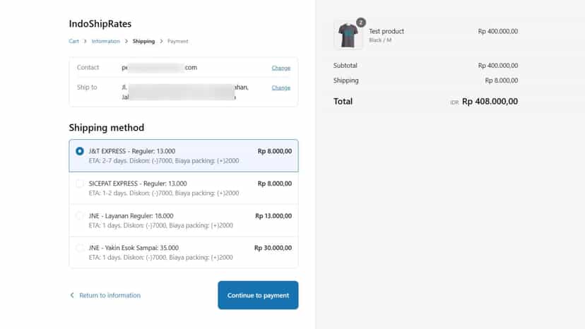 indoshiprates - domestic shipping rates