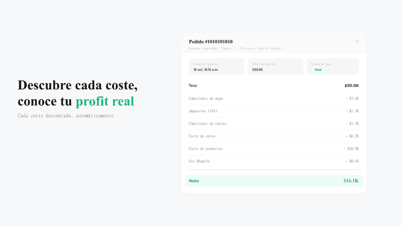 Coste Pedido