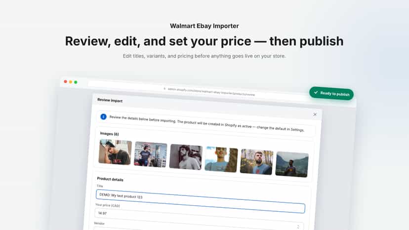 Review, edit and set your price.
