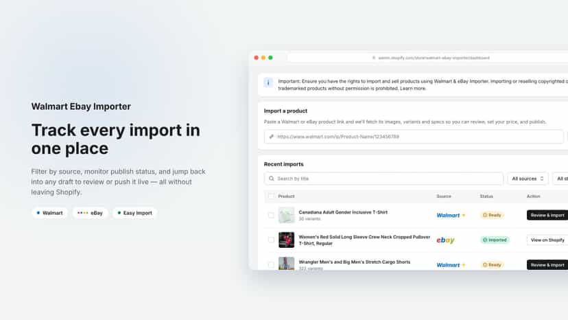 Track every import in one place
