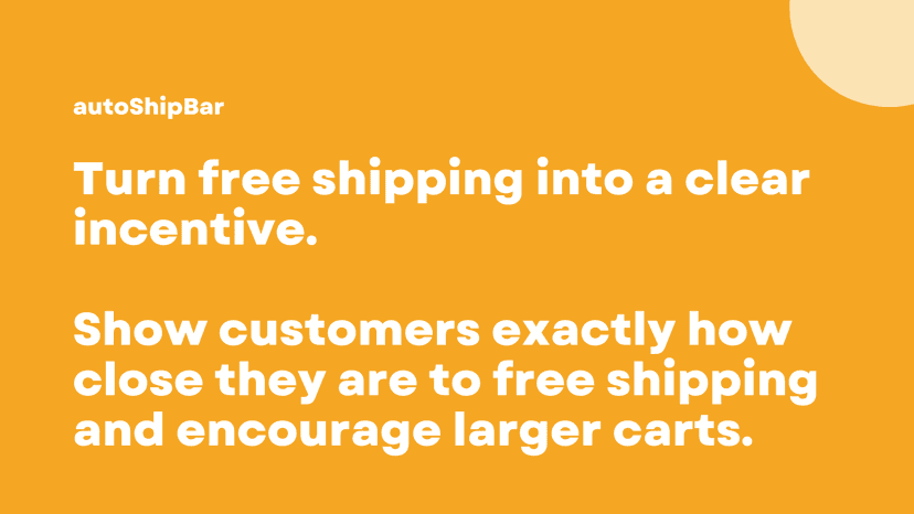Free shipping progress bar for Shopify stores